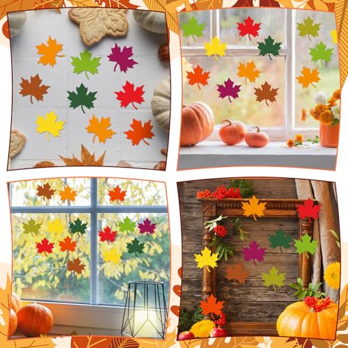 600 Pcs Maple Leaf Paper Cutouts for Bulletin Board, 1.97'' x 1.73'' Colorful Leaf Die Cuts Paper Shape for Classroom Decorations, Autumn Theme DIY Craft Project, School Wall Decor, 9 Colors - style: Maple Leaves