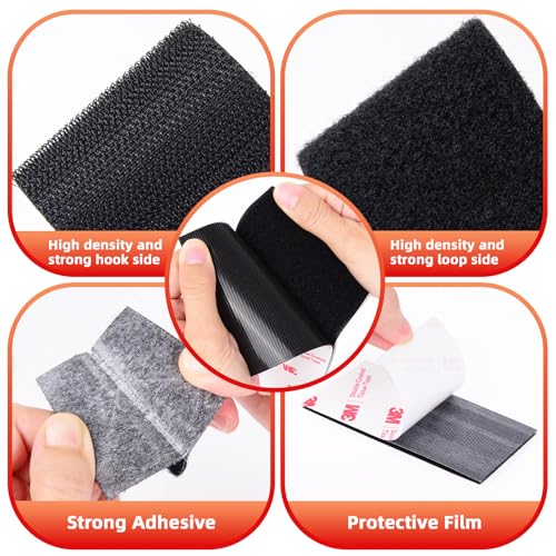 Hook and Loop Tape 2in x 10ft, Mounting Tape Heavy Duty Adhesion - size: 2in×10Ft