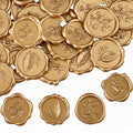 60Pcs Wax Seal Stickers, Wedding Invitation Envelope Seal Stickers - color: Leaf & Flower