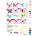 WORLD TRAVELER Eccolo A5 Lined Journal 256 Ivory Pages Lay Flat 6x8 - color: Butterfly