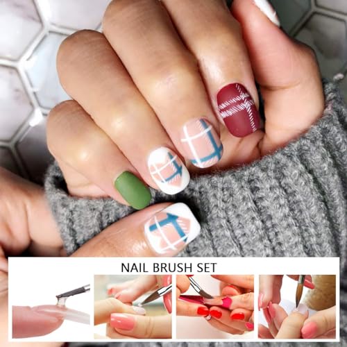Nail Brush Dappen Dish Set: 6PCS Nail Art Pen and 2PCS Crystal Dappen Dish - color: 8 PCS-Pink