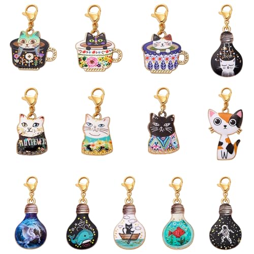 BEEFLYING Cat Knitting Stitch Markers for Crocheting, 13 Pcs - color: Cat
