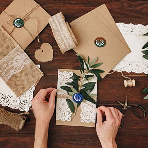 CRASPIRE Mountain Wax Seal Stamp Tree Vintage Sealing Wax Stamps Moon Star Clouds 30mm Removable Brass Head with Wood Handle for Wedding Invitations Halloween Christmas Thanksgiving Gift Packing - style: Mountain Tree Moon Star Clouds