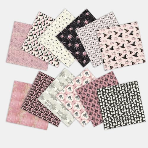 Pink Helloween Scrapbook Paper Pad Journal Decoupage Collage Materials - color: Pink Helloween