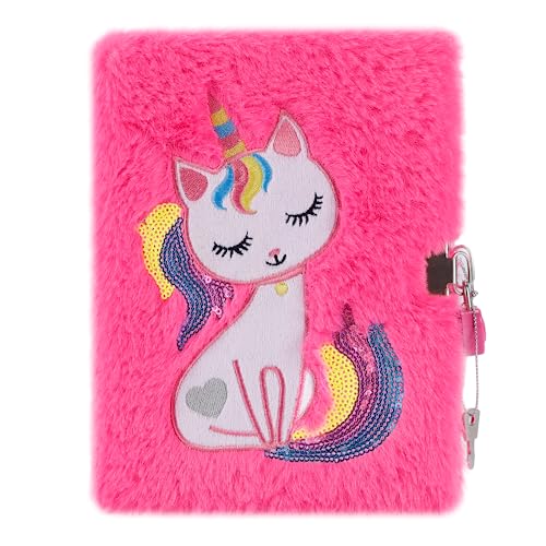 SuperStyle Lockable Cat Secret Diary, Journal Notebook for Girls Ages 6-8 - color: Multicolor