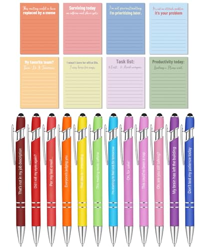 Mr. Pen- Sarcastic Sticky Notes and Funny Stylus Pens, 20 Pack - color: Sarcastic
