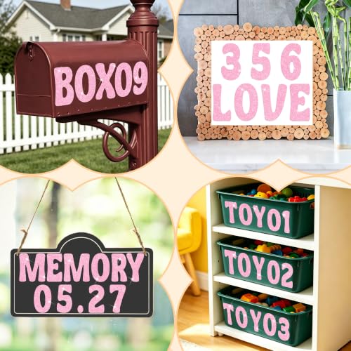 Bulletin Board Letters 74 PCS Glitter Letter Stickers Large 5 Inch, Pink - color: Pink, size: 5 Inch