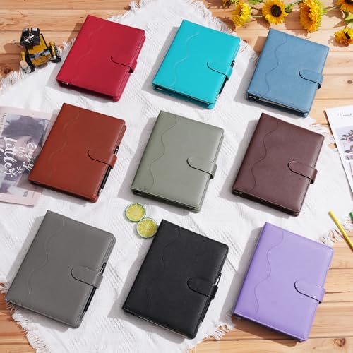 WASON A5 Binder PU Leather Journal Ring Portfolio Lined Notebook Refillable Paper Diary with Removable Clipboard Writing Notepad for Travel Business School Agenda Organizer (Brown) - color: Brown