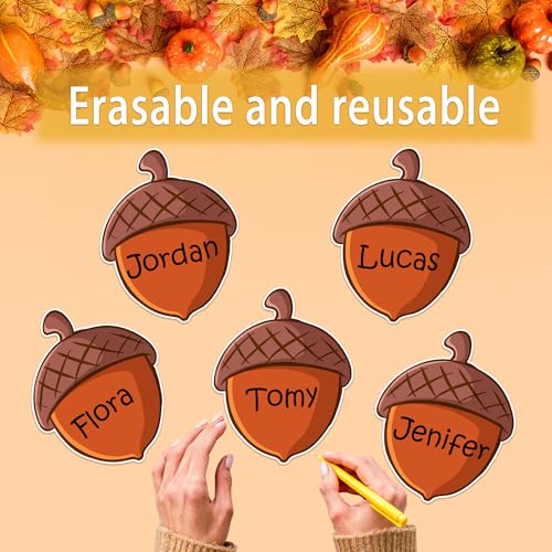 50 PCS Acorn Cutouts for Bulletin Board Decoration, Fall Acorns Paper Cutouts Acorn Cut Outs for Thanksgiving Fall Autumn Party Office School Classroom Bulletin Board Decor, 5.9 in