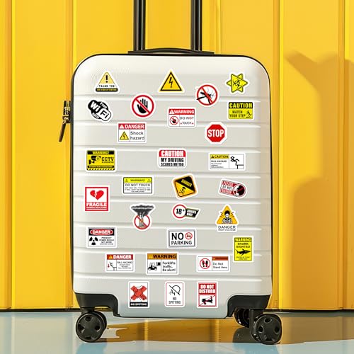 Safety Warning Signs Stickers for Water Bottles 70 Pcs - color: Non-luminescent-384kshr