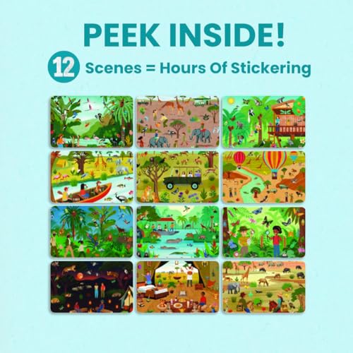 Cupkin Safari Animals Coloring & Sticker Activity Book | 500+ Stickers - color: Exploring the Safari