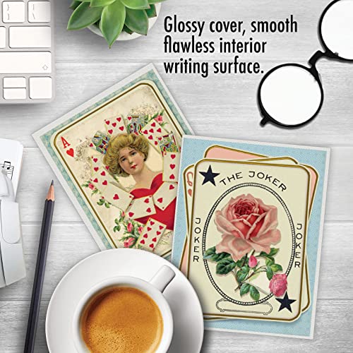 The Best Card Company - 10 Blank Heart Note Cards Boxed (4 x 5.12 Inch) - All Occasion Heartfelt Love Card Assortment - All Decked Out M2381OCB-NB - style: All Decked Out
