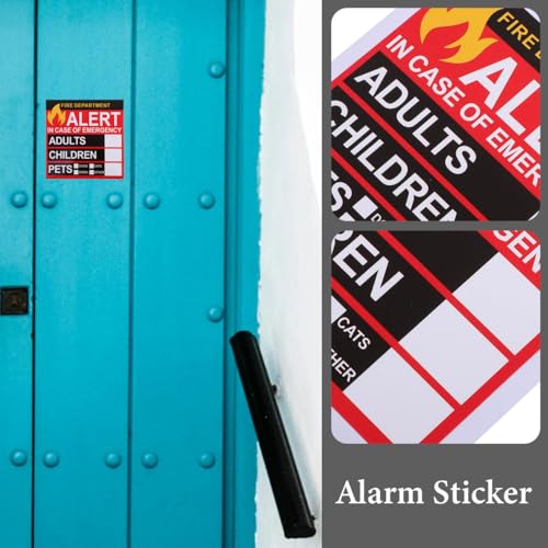 Emergency Alert Stickers Self-Adhesive Window & Door Decals