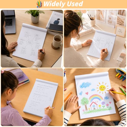 Oleitodh 20 Pack 8.5 x 11 Inch Blank Note Pads White Memo Pads - size: 8.5 x 11 inch-20Pack