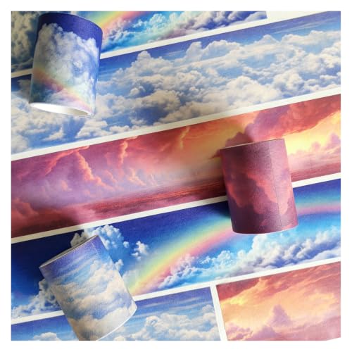 Washi Tape Stickers for Scrapbook Supplies,Sky Stickers for Journaling - color: Sukoon