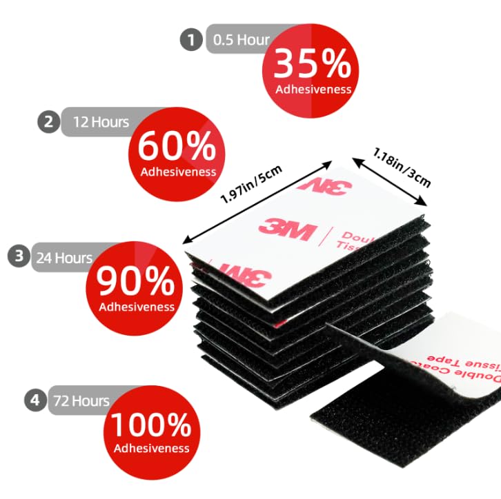 Hook and Loop Tape 1in x 20ft, Mounting Tape Heavy Duty Adhesion - size: 1in×20Ft