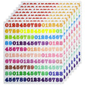 1/2 Inch Vinyl Number Stickers, 8 Sheets Multi Waterproof Number Sticker - color: Multi, size: 0.5 INCH
