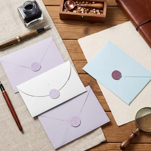 60 Pcs Wax Seal Stickers Magnolia Envelope Seals, Purple Series - color: Purple Series