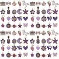 Youdiyla 40pcs Enamel Charms Alloy Metal Charms for Jewelry Making Necklace Bracelet Earring DIY Accessories - color: Purple