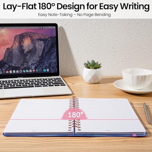 Lined Spiral Journal Notebook, A5 College Ruled Notebook for Note-Taking - color: X.Sunset