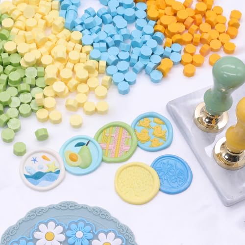 Pearl White Wax Seal Beads, HOSEALING Premium 360pcs Sealing Beads for Wax Seal Stamp, White Sealing Wax Pellets Refill Pack for Wax Seal Kit, Wedding Invitations, Envelope Letter Sealing - color: Pearl White
