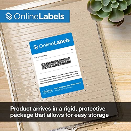 OnlineLabels 8.5" x 11" Labels - Brown Kraft - Inkjet/Laser - 100 Sheets - size: 100 Sheet Pack