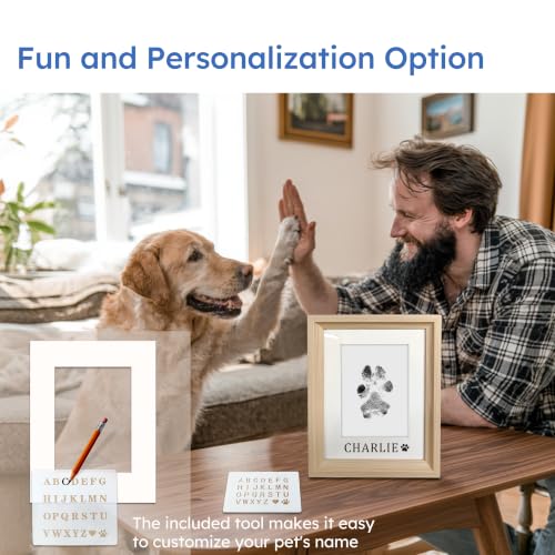 MYPAWLETS Pet Pawprint Ink Pads & Frames Kit,Dog Nose Print,6 Pack XL - size: 6 Packs-Large