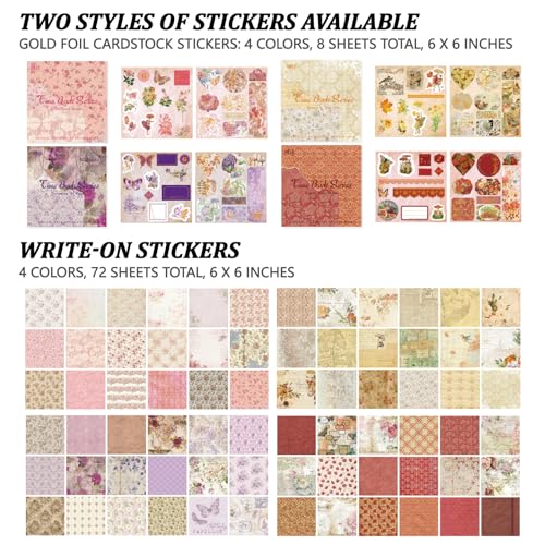 80 Sheet Colorful Scrapbook Paper Set, 4 Packs Decorative Paper，for Letter Writing，Scrapbook paper，Junk Journal Supplies，DIY Collage，Card Making Supplies，Collage Background - color: N