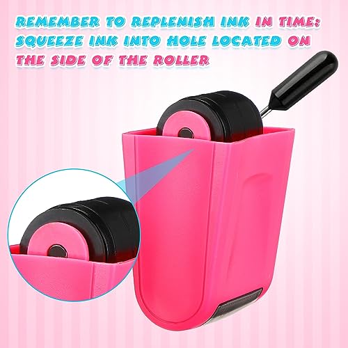 Sherr 2 Pcs Roller Stamps Classroom,2.72 X 2.44 X 1.65 Inch,Green, Pink - color: Green, Pink, size: 2.72 x 2.44 x 1.65 Inch