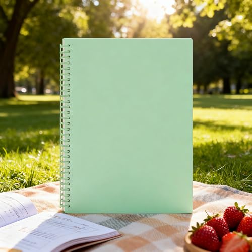 A4 Reusable Blank Sticker Collecting Book Sticker Album Storage (Green - color: Green