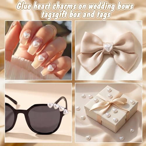 500 Pcs Pearl Solid Heart Table Scatter Confetti Mini Wedding - style: Solid Heart