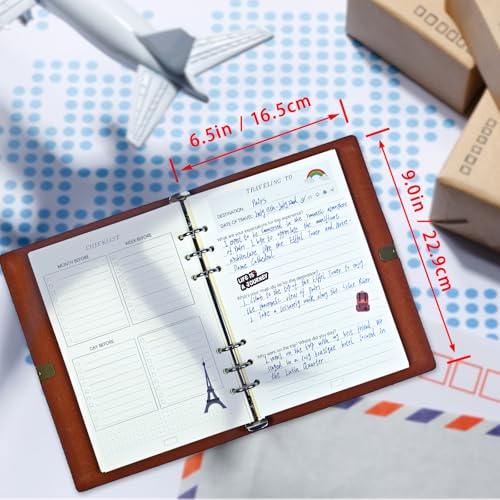 Travel Journal for Women Men and Couples, Leather Travel Notebook - color: Brown