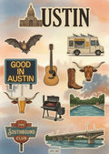 Austin Sticker Sheet, Austin Stickers for Laptop & Journal - style: Austin
