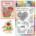 CHGCRAFT Roses Clear Stamps Heart Flowers Love Words Transparent Stamp Butterfly Silicone Clear Stamp Seals for Cards Making DIY Scrapbooking Photo Decoration - style: Rose