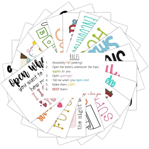 20 Pieces Open When Envelopes - Open When Letters Kit Long Distance Relationship Gifts, Open When Envelopes for Boyfriend, College Going Away Gifts, Open Me When Leaving Home Gift for Girlfriend