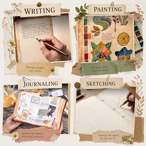 LEATHER VILLAGE Journaling Bible Be Still Verse, Distressed Brown 13x8. - color: Distressed Brown, size: 13 inches X 8 inches