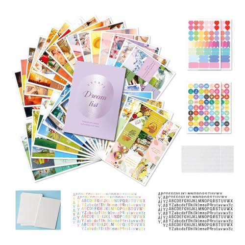 Pastal Purple All-in-One Vision Board Kit, 540 Pre-Cut Cards, 30 Sheets - color: Purple