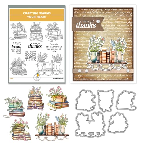 Clear Stamps and Metal Cutting Dies Set for Card Making Scrapbooking, DIY Craft Stamps and Dies Kit for Journaling, Albums, Greeting Cards, Holiday Cards, Birthday, Christmas (YX2035) - color: YX2035