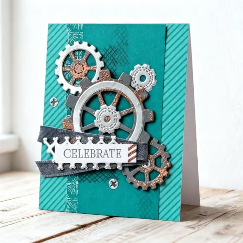 Metal Cutting Die for Scrapbooking, Tools Card Making Supplies Durable Cut Stencils for DIY Scrapbook Photo Album Decorative Paper Card (Gear 4.4 x 3.9 in) - color: Gear 4.4 x 3.9 in