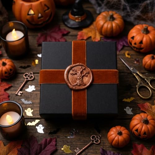 Mceal Wax Seal Stamp Head, 3D Embossed Relief for DIY Crafts, Wedding Invitations, Gift Wrapping, Halloween Collection (Howling Wolf) - style: Howling Wolf