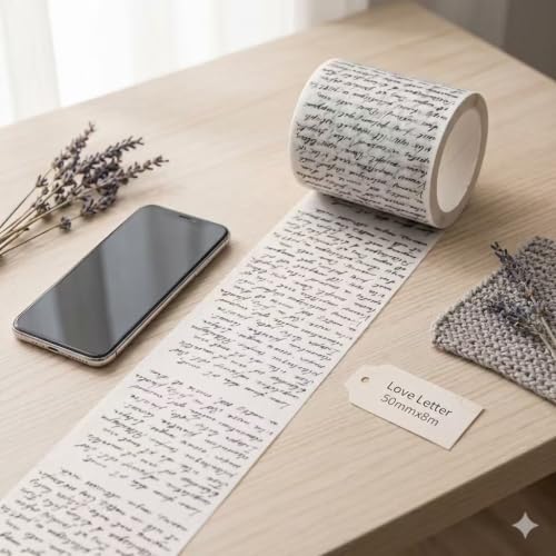 CPWGSM Washi Tape, 1 Roll Vintage Japanese Masking Tape for Scrapbooking, 1.97in Wide Decorative Adhesive Craft Tape for Planners, Journaling, DIY Projects, Gift Wrapping, School Supplies