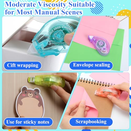 AmazingSpark 100 Pcs Operation Double Sided Tape Roller Bulk, Multicolor - color: Multicolor