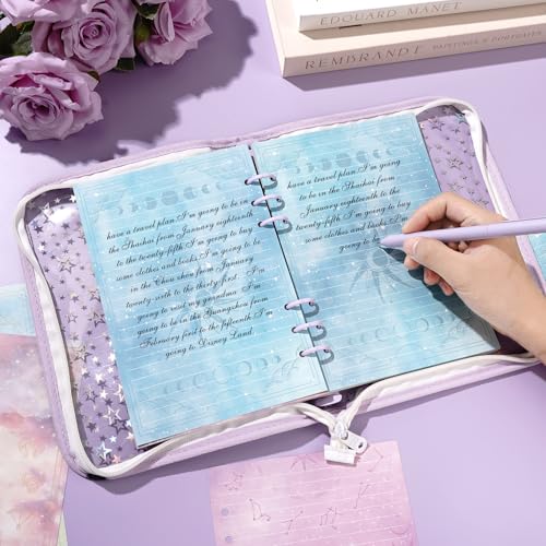 100 Sheets Tarot A5 Refills Papers for Planner Insert Binder, 120GSM Thick Mystic Tarot Card Design Notebook Fillers, Astrology 6 Hole Loose Leaf Papers for A5 6 Ring Binder Journal Diary - color: Tarot