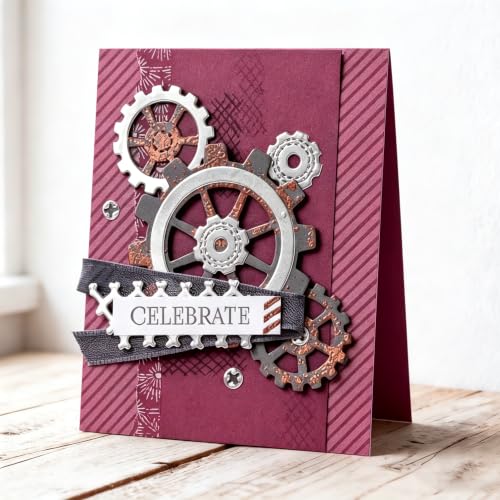 Metal Cutting Die for Scrapbooking, Tools Card Making Supplies Durable Cut Stencils for DIY Scrapbook Photo Album Decorative Paper Card (Gear 4.4 x 3.9 in) - color: Gear 4.4 x 3.9 in