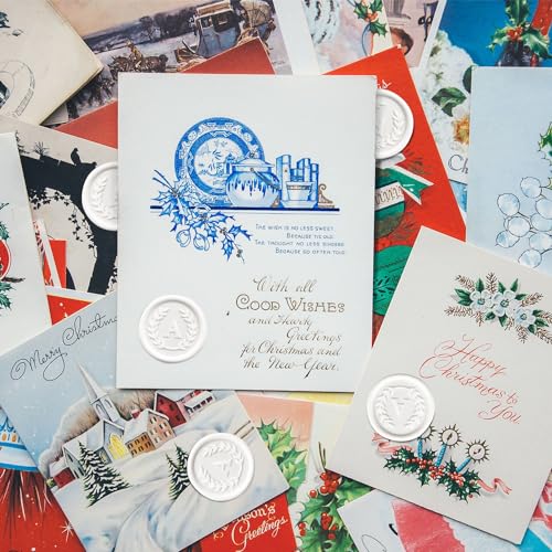 50Pcs White Letter L Adhesive Wax Seal Stickers, Hand-Made, No Need Seal Stamp, Tear and Use Wax Stickers for Wedding Invitations, Envelopes, Christmas Gift - color: White, size: L