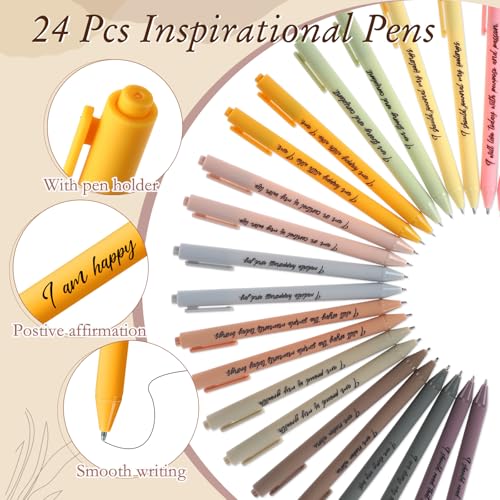 Mooliwe 48 Pcs Affirmation Notebooks Pens Bulk Gifts, Gratitude,Boho | Small Bags Included, Motivational Notepads for Women, Daily Affirmations Journal, Stress Relief Self-care, Employee Rewards - style: Bohemian