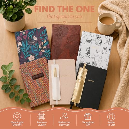 WORLD TRAVELER Eccolo A5 Lined Journal 256 Ivory Pages Lay Flat 6x8 - color: Moon Phases