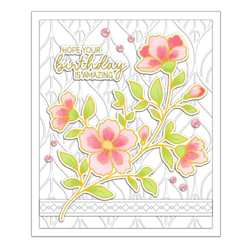 Clear Stamps and Metal Cutting Dies Set for Card Making Scrapbooking, DIY Craft Stamps and Dies Kit for Journaling, Albums, Greeting Cards, Holiday Cards, Birthday, Christmas (YX1914) - color: YX1914