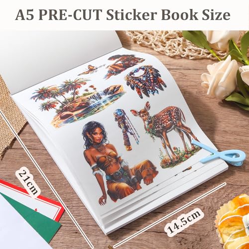 Snycler Sticker Book - 20 Sheets Vintage PET Stickers for Scrapbooking, Junk Journaling, Ephemera, and Decorative Crafts-The Wildness - color: The Wildness