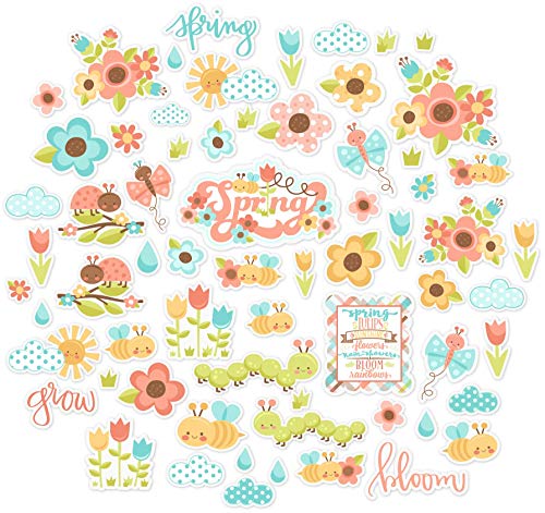 Paper Die Cuts - Spring Has Sprung - Over 60 Cardstock Scrapbook Die Cuts - by Miss Kate Cuttables